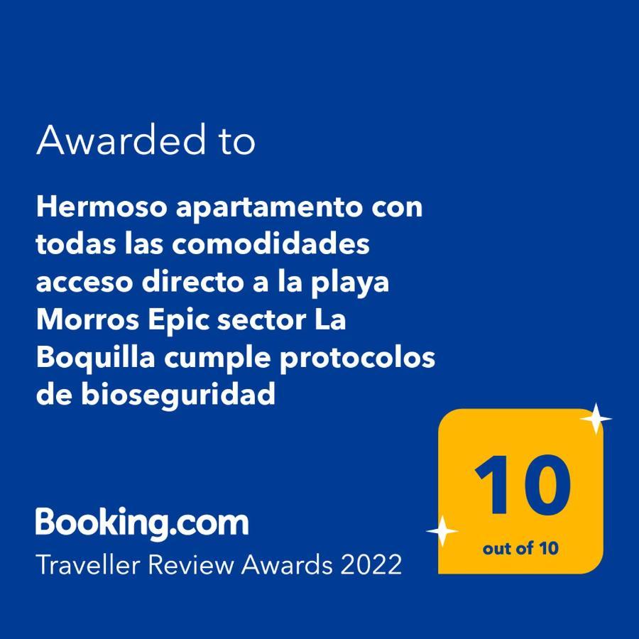 Hermoso Apartamento Con Todas Las Comodidades Acceso Directo A La Playa Morros Epic Sector La Boquilla Cumple Protocolos De Bioseguridad Cartagena  Exterior foto